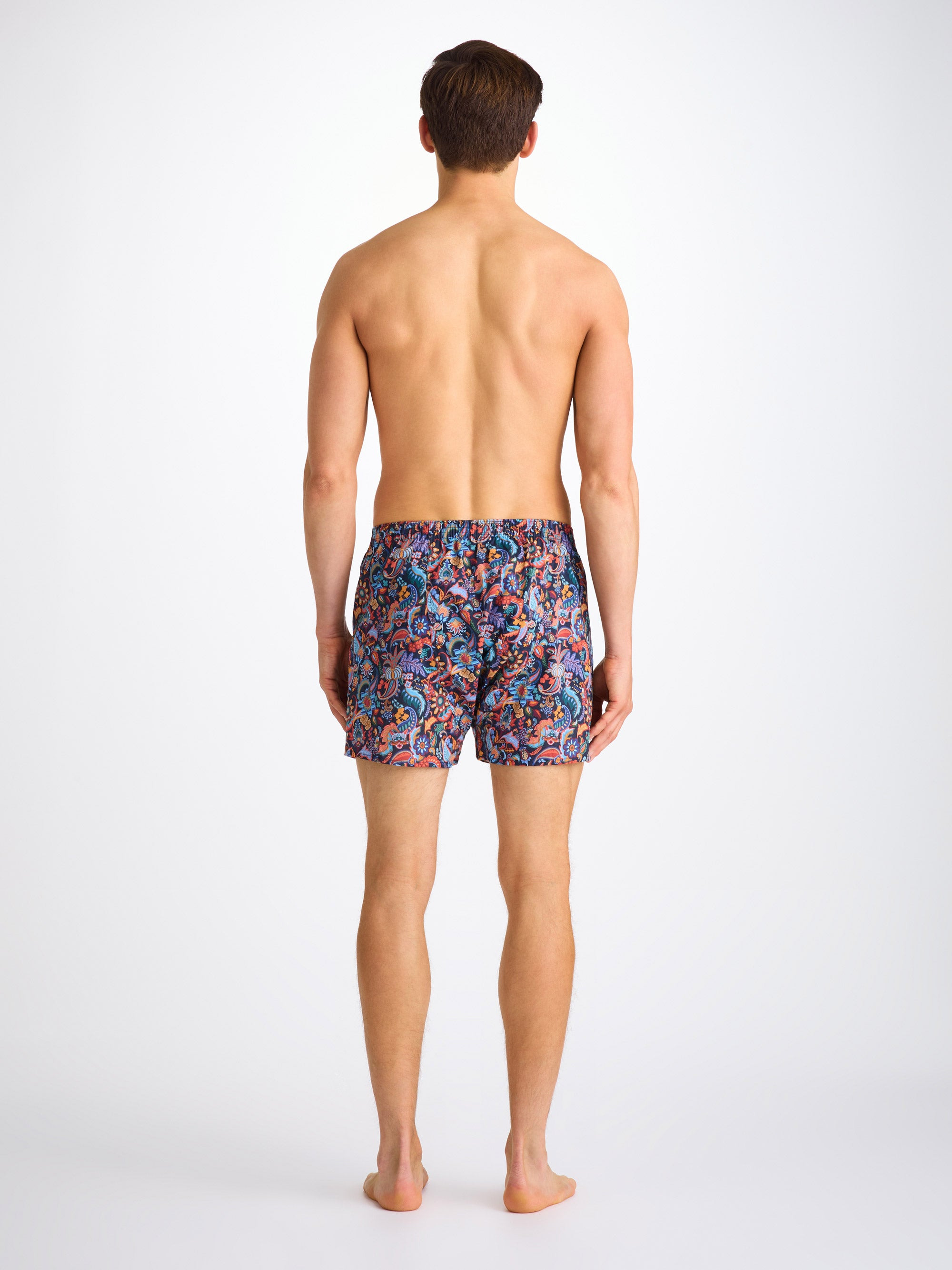 Men's Classic Fit Boxers Cotton Batiste Multi Jungle Paisley Print - 5