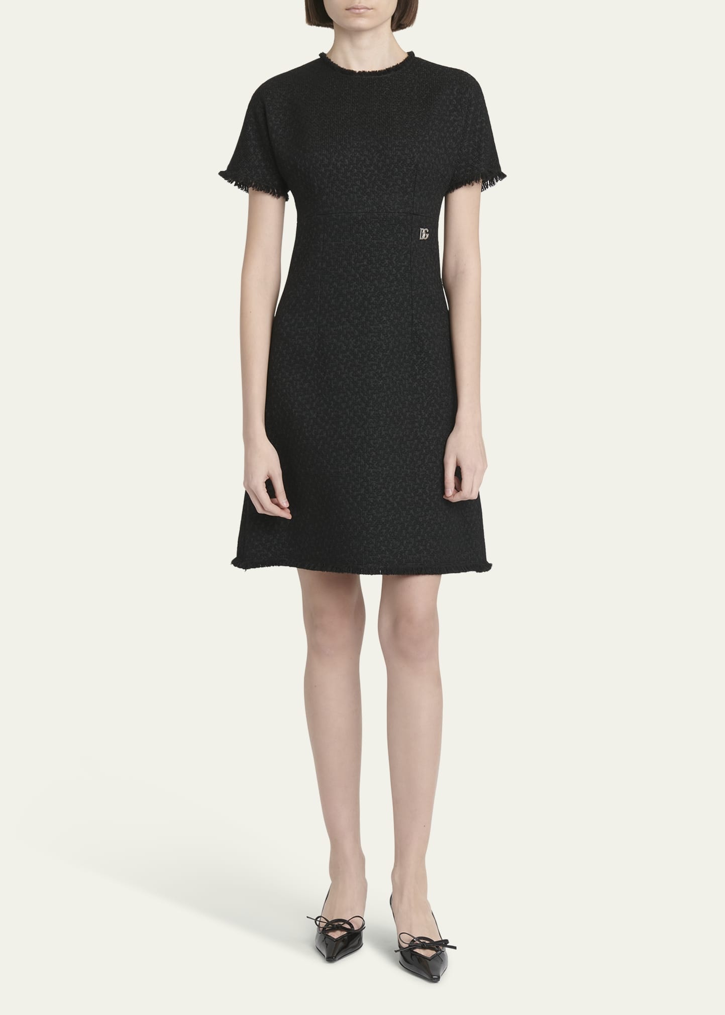 Rachel Tweed Fringe Short Dress - 2