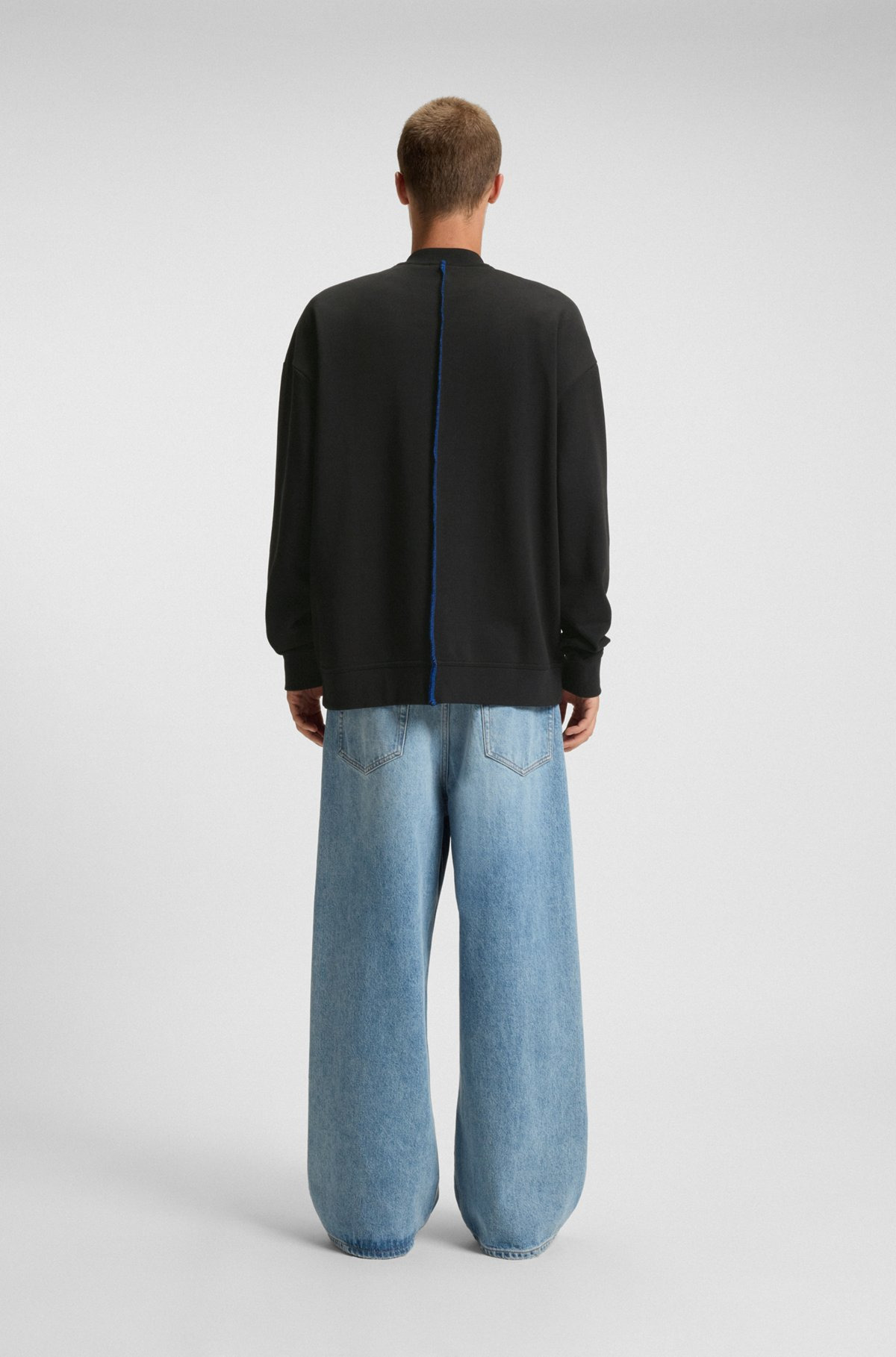 COTTON-TERRY SWEATSHIRT WITH LAYERED EFFECT AND MIXED PRINTS - 5