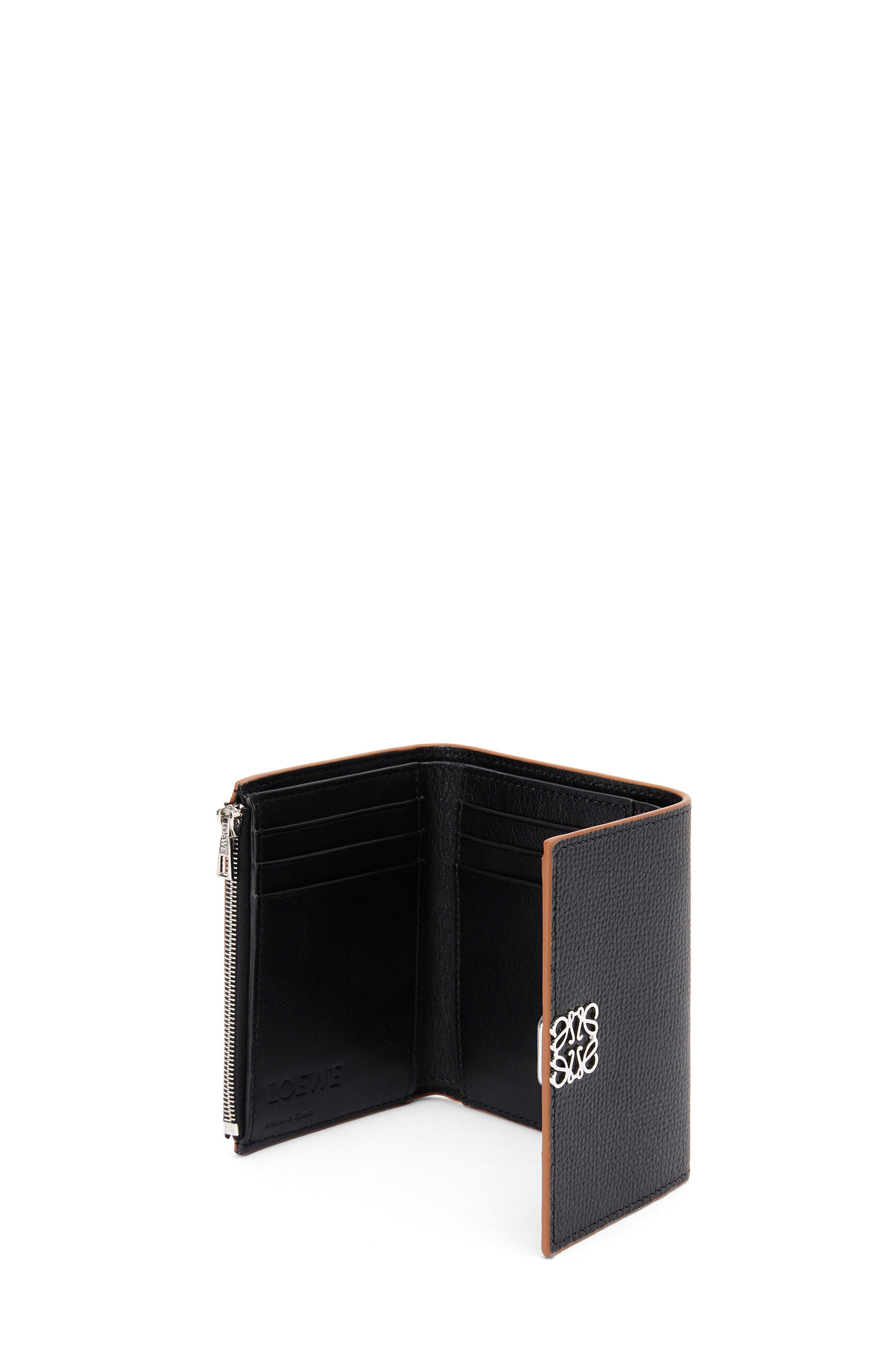 Anagram small vertical wallet in pebble grain calfskin - 3