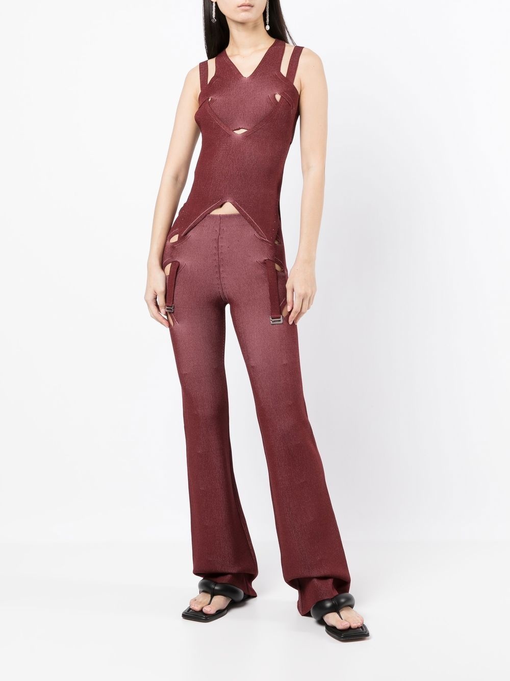 Lock slit-detail trousers - 2