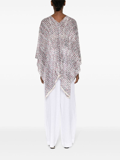 Missoni Zigzag pattern poncho outlook