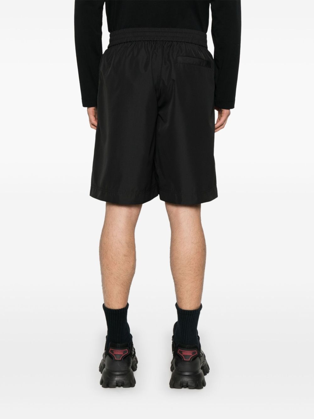 elasticated-waistband shorts - 4
