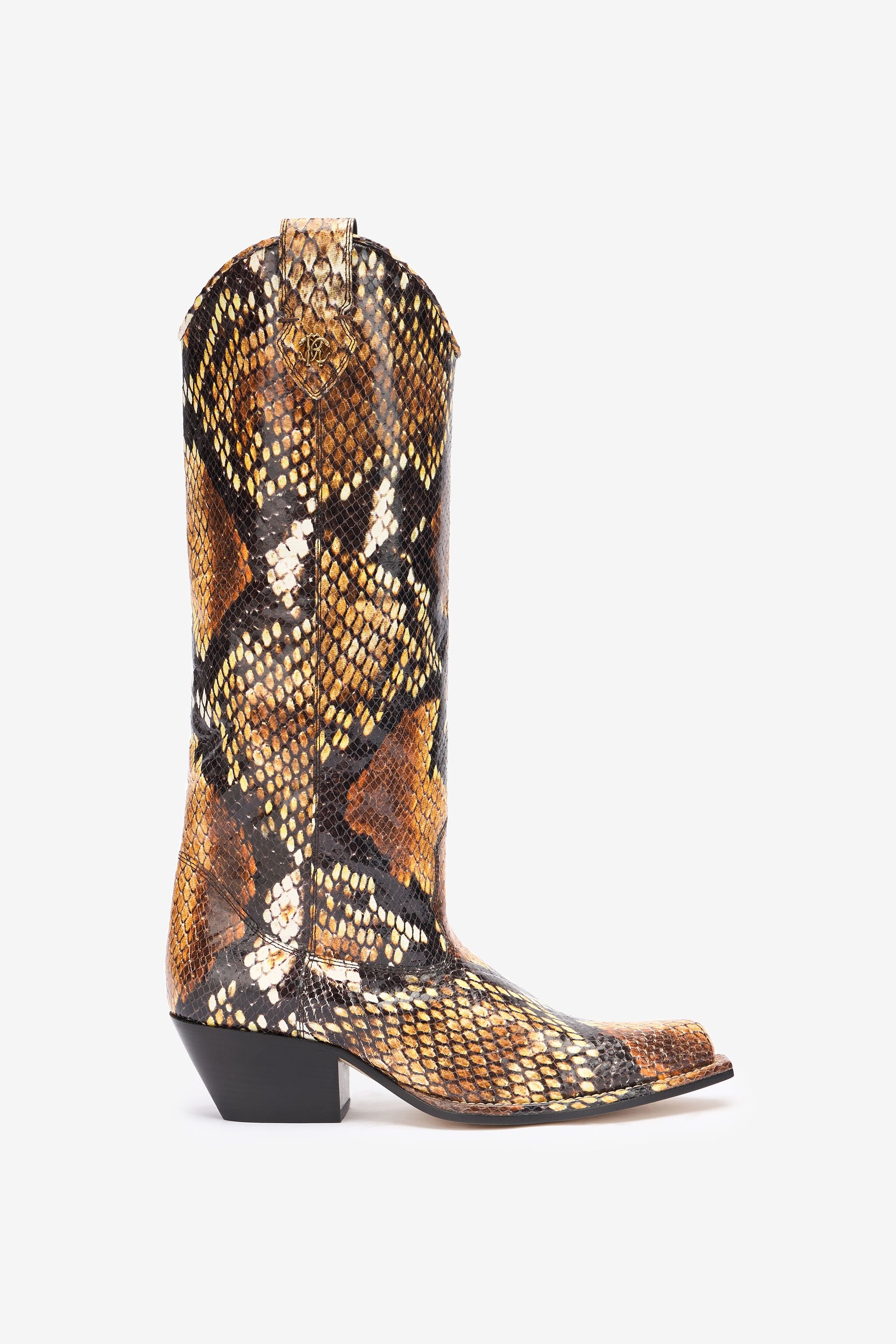Texan Boots With Python Print - 1