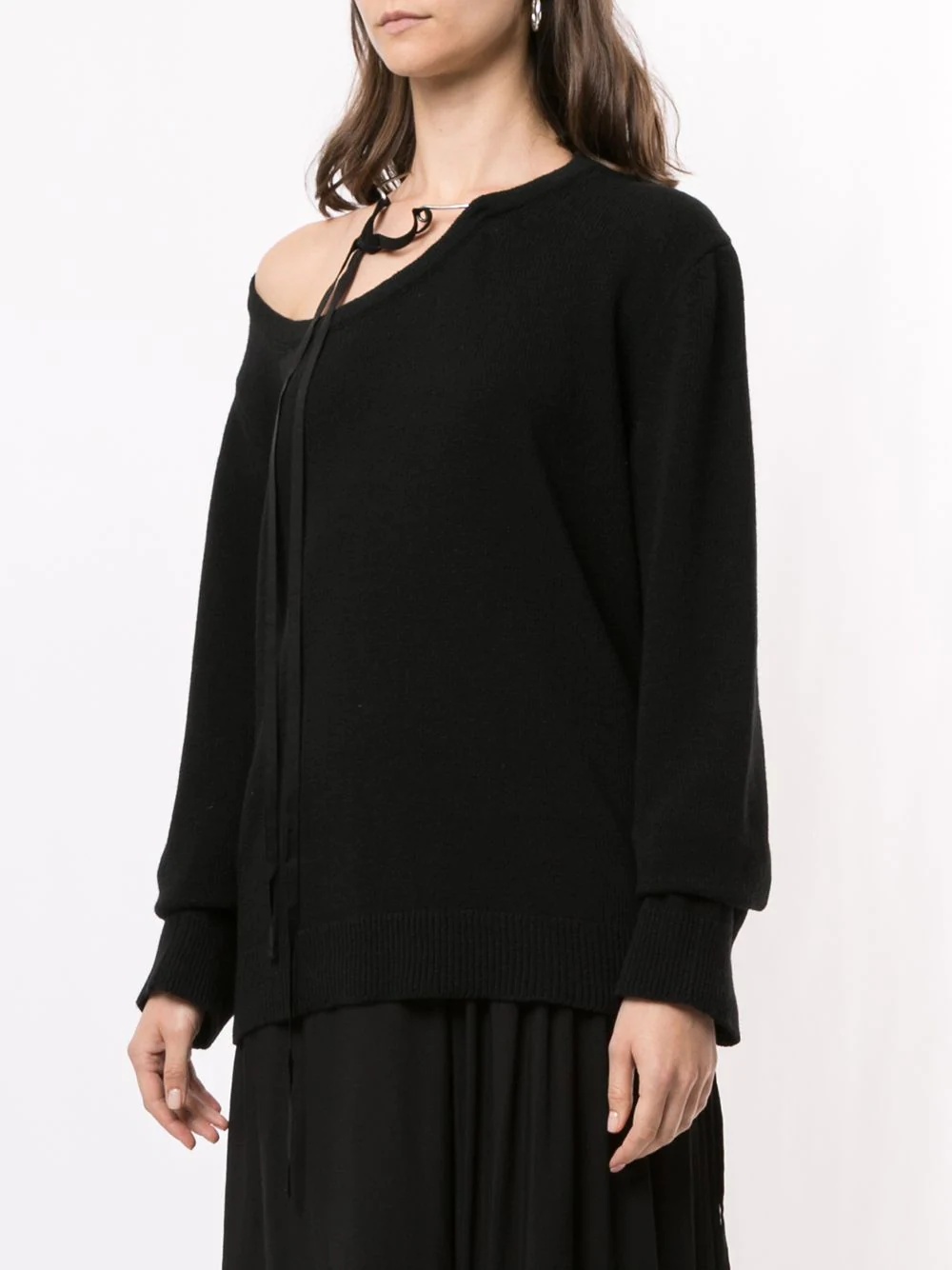 asymmetric knit jumper  - 3