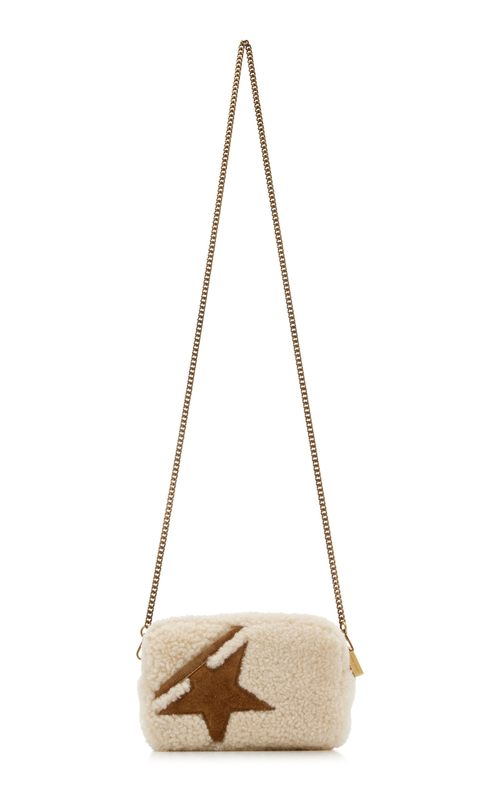 Mini Star Shearling, Suede Crossbody Bag white - 4