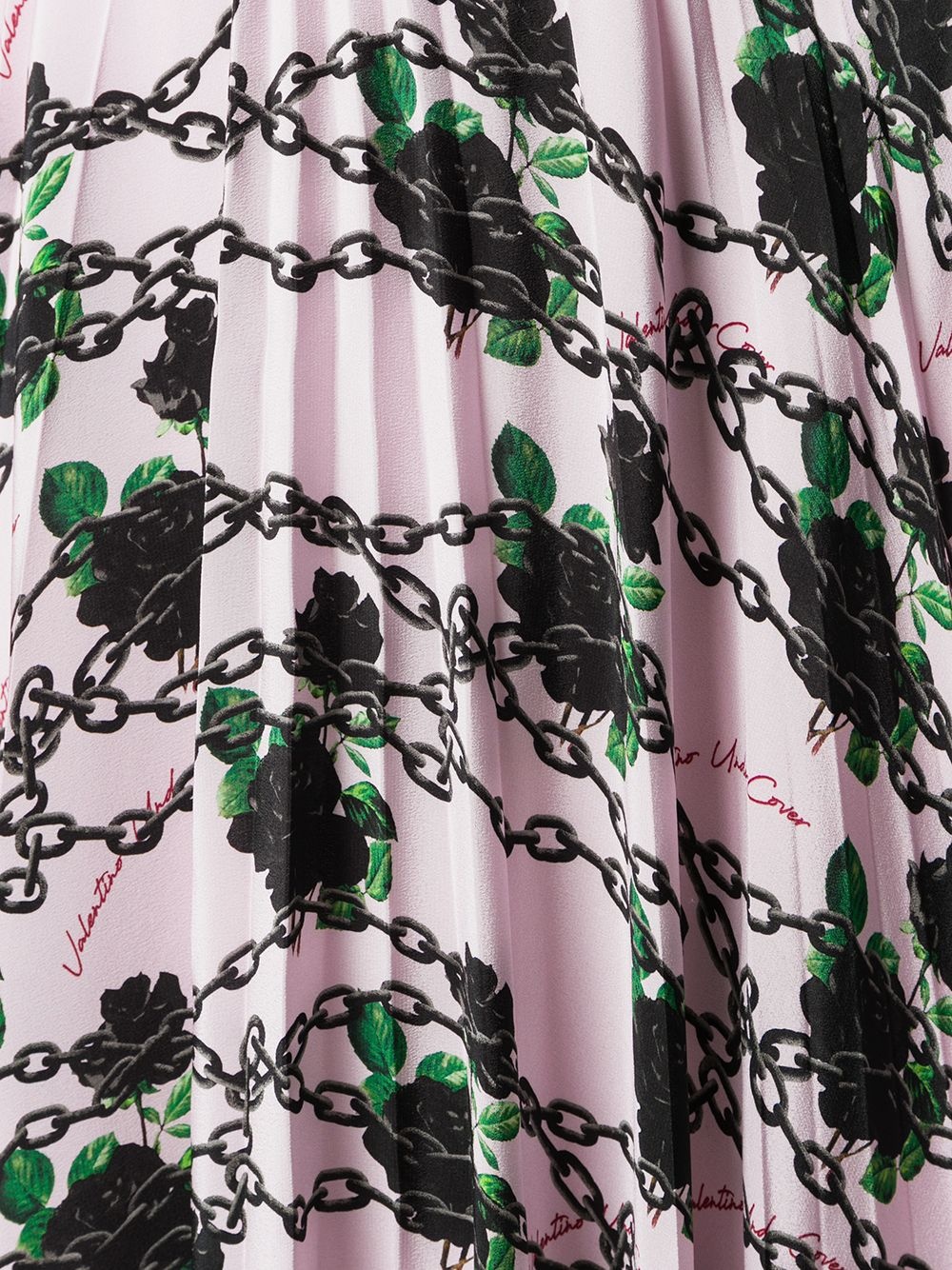x Undercover silk pleated skirt - 5