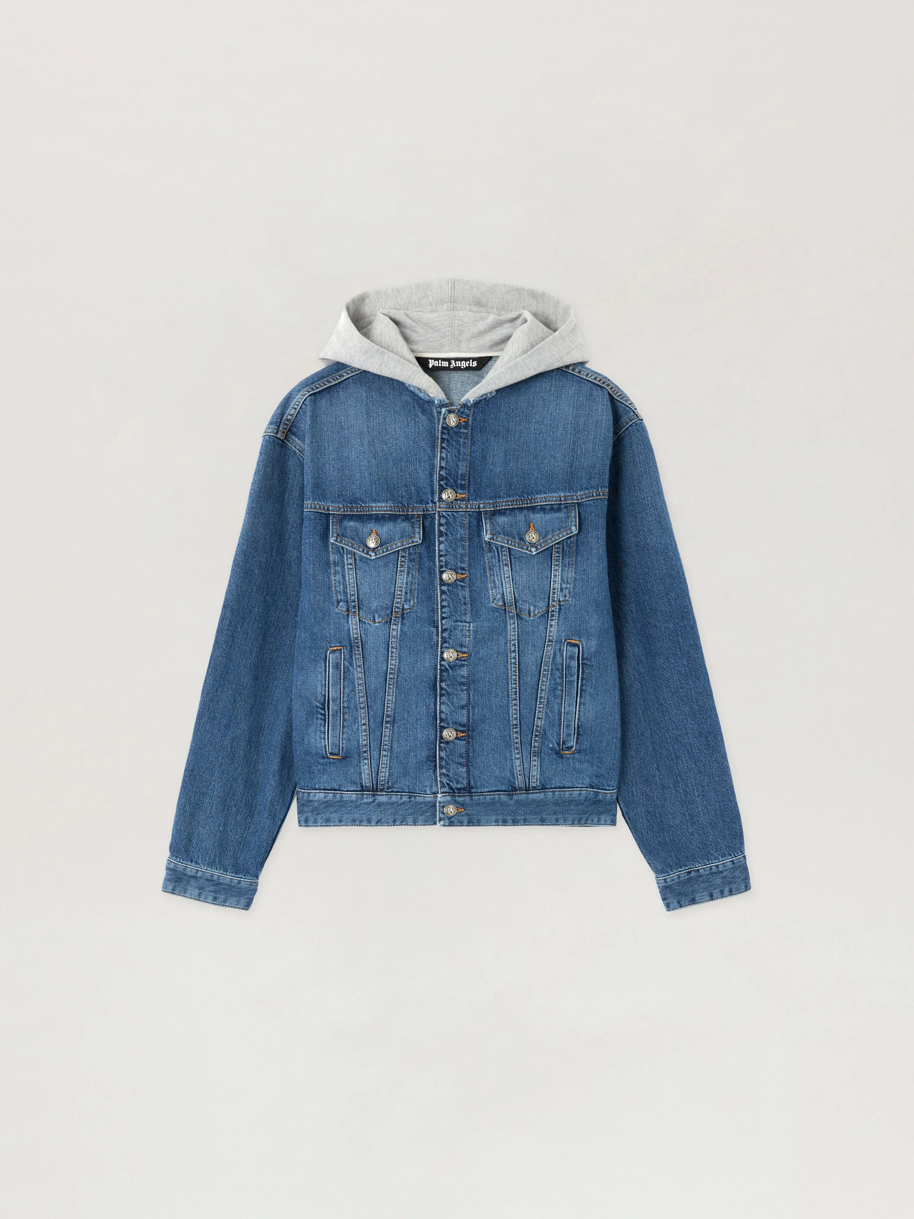 Curved Logo Denim Jacket - 1