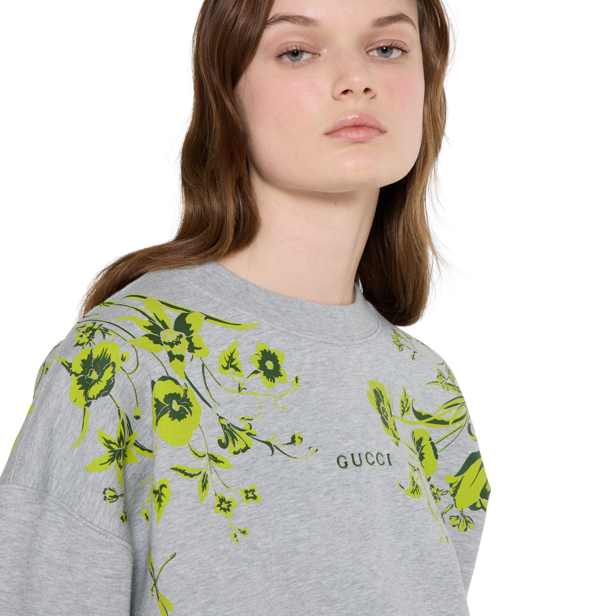 Cotton jersey sweatshirt with print - 5