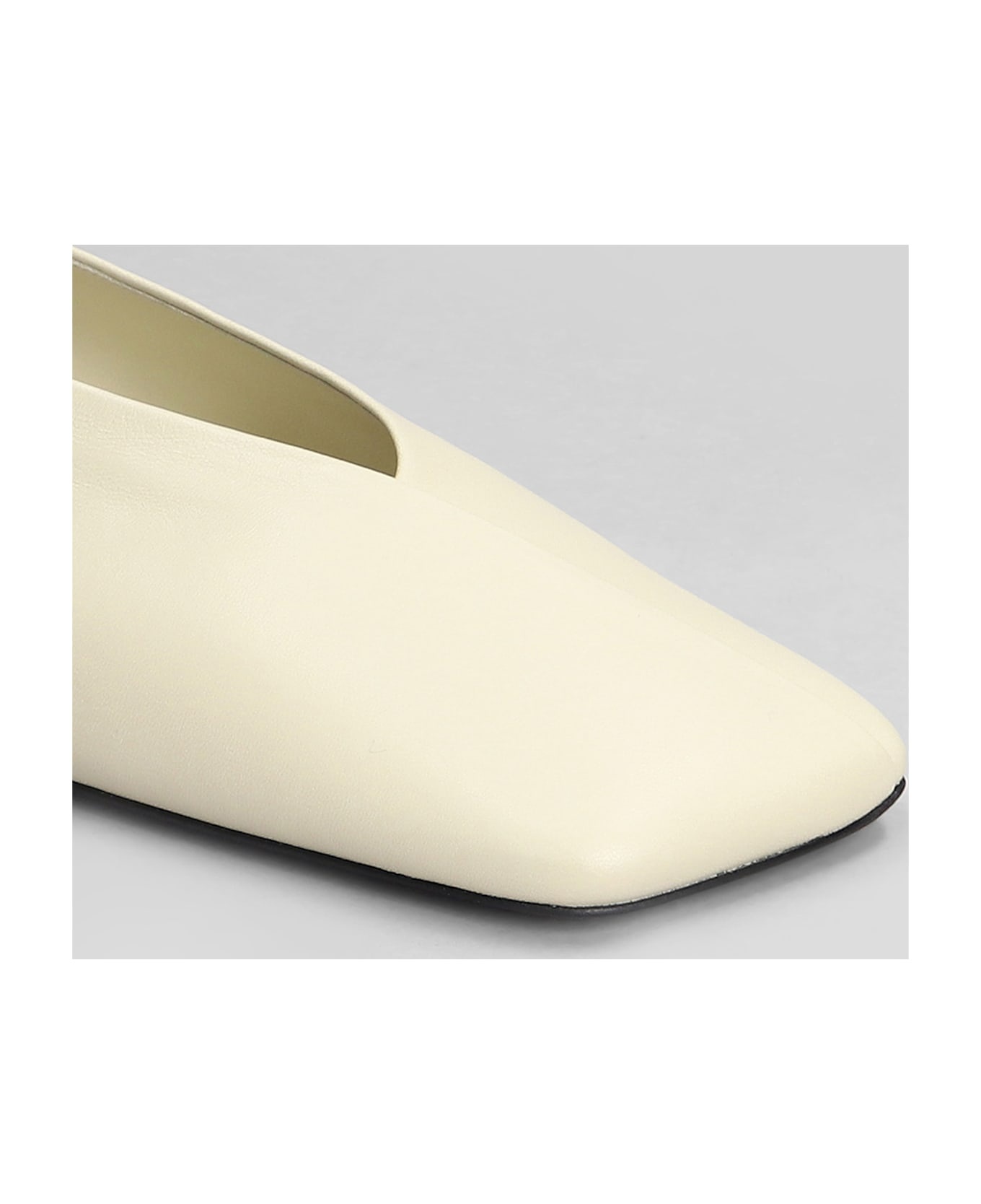 Ballet Flats In Beige Leather - 5