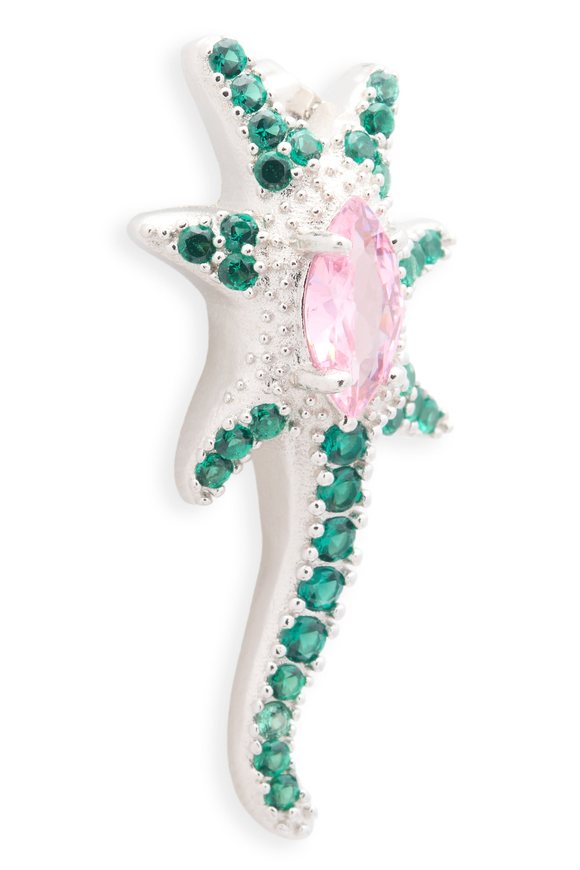 EMERALD PINK STAR TRAIL EARRINGS - 3