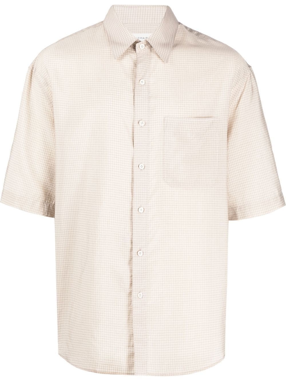 grid-pattern pocket shirt - 1