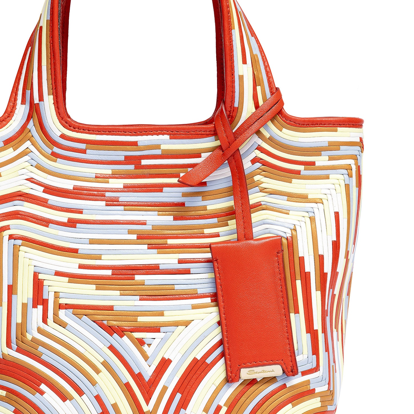 Multicolor leather handbag - 7