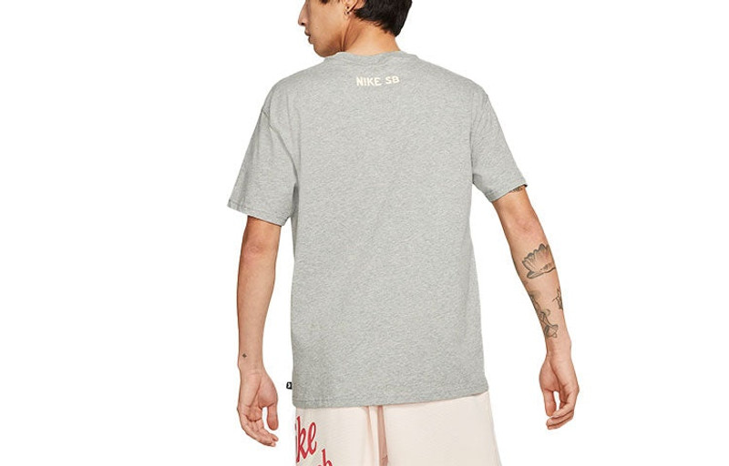 Nike Nike SB Skateboard Printing Skateboard Loose Knit Short Sleeve Gray DD1299-063 outlook