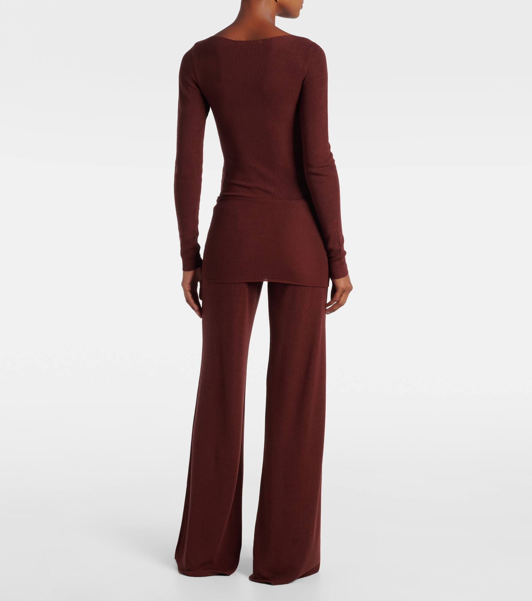 Silk-blend wide-leg pants - 3