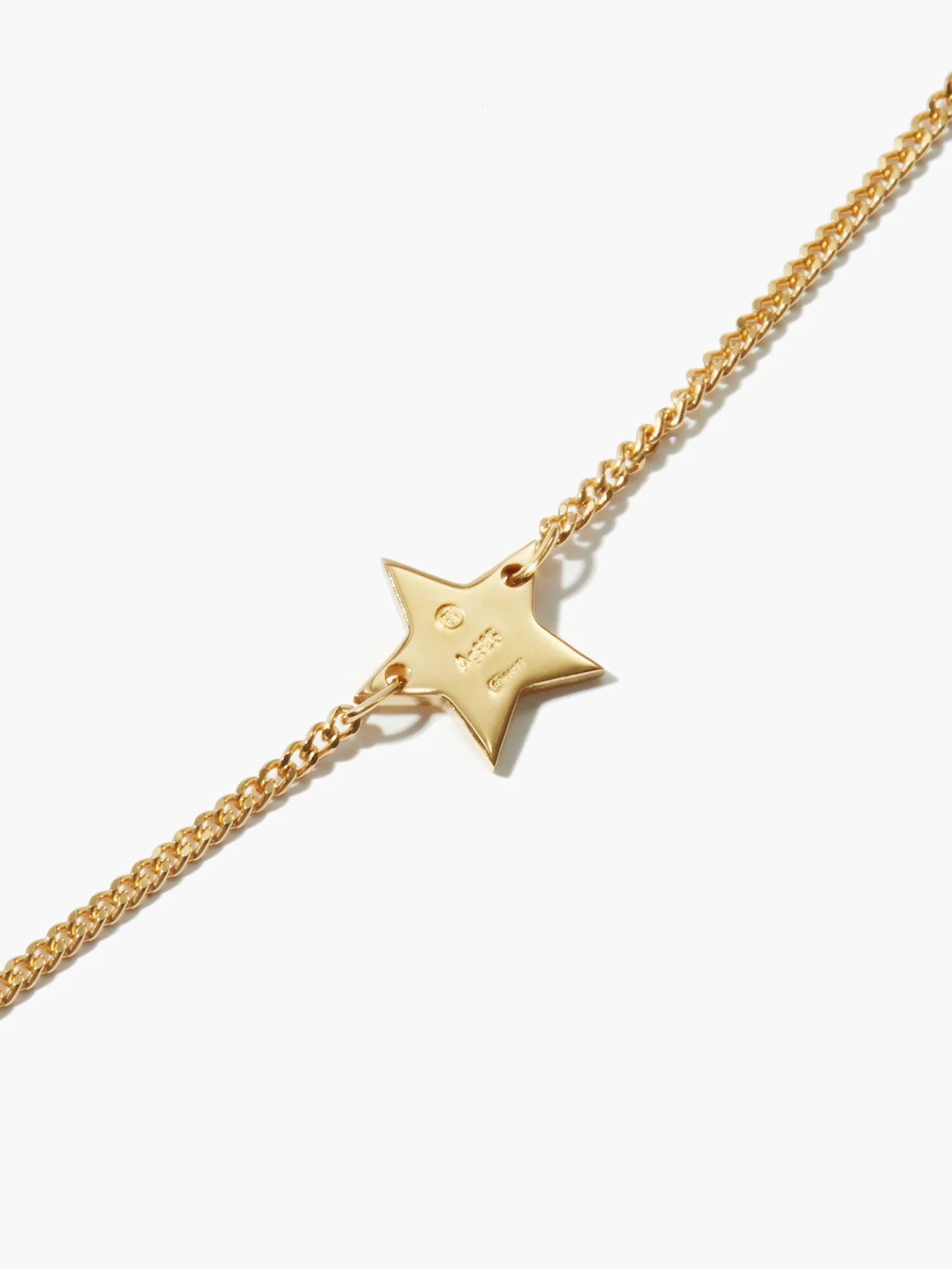 Star gourmette-chain gold-plated necklace - 3