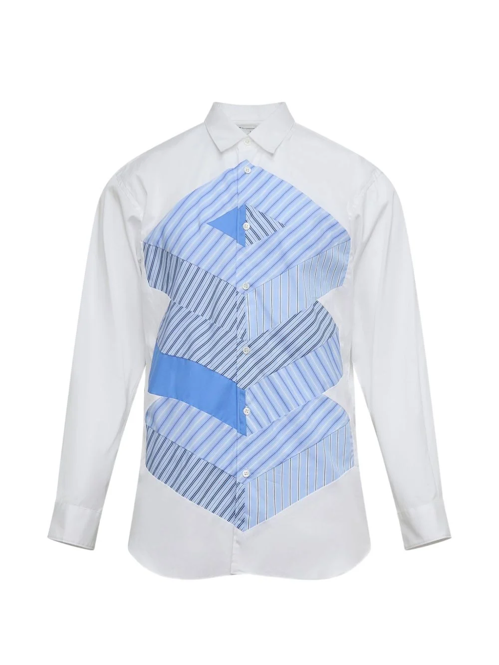 patchwork striped shirt - 1