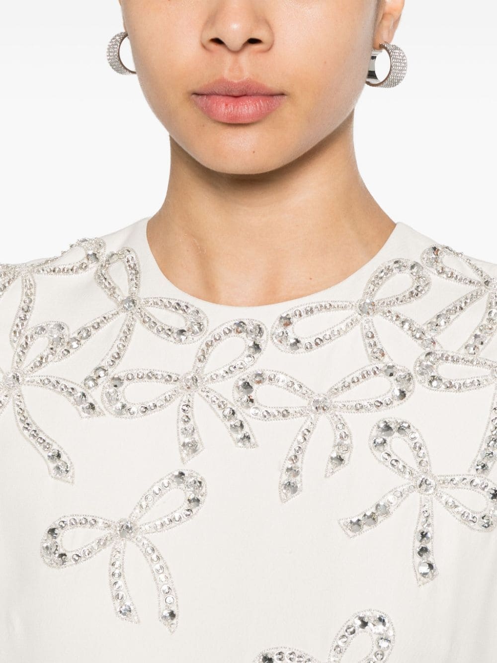 crystal-embellished mini dress - 5