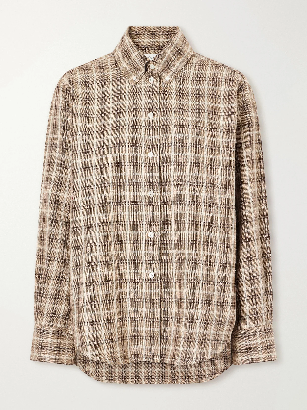 Oxford Checked Cotton-bouclé Shirt - 1