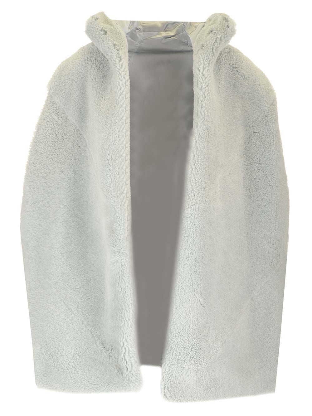 Shearling Vest Dresses Light Blue - 2