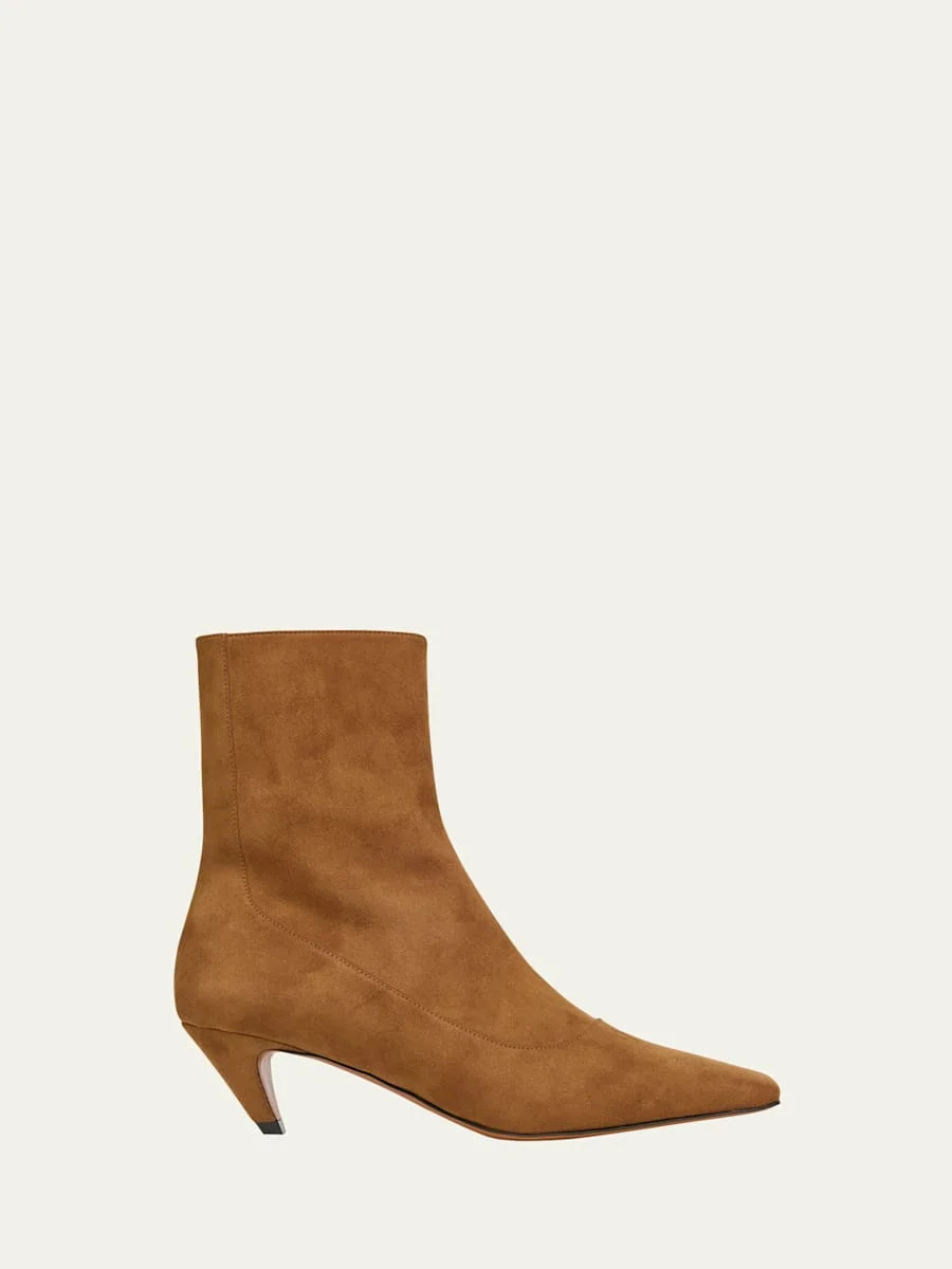 Spur Vegan Suede Ankle Booties - 1