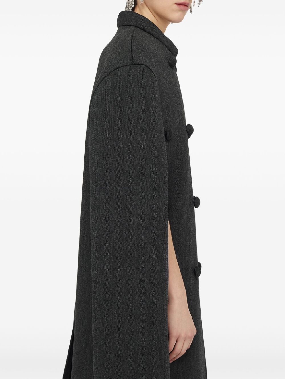 wool-blend cape - 4