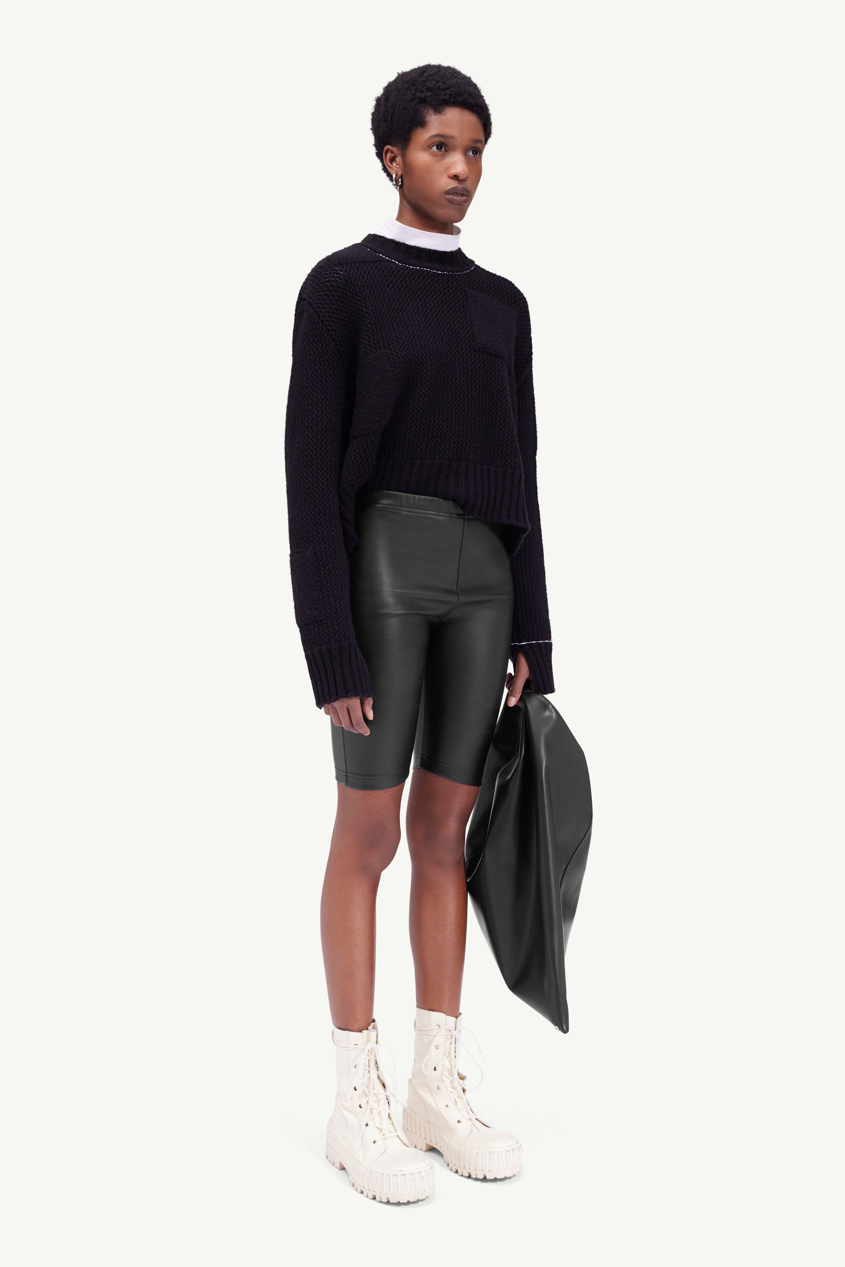 Faux leather bike shorts - 3