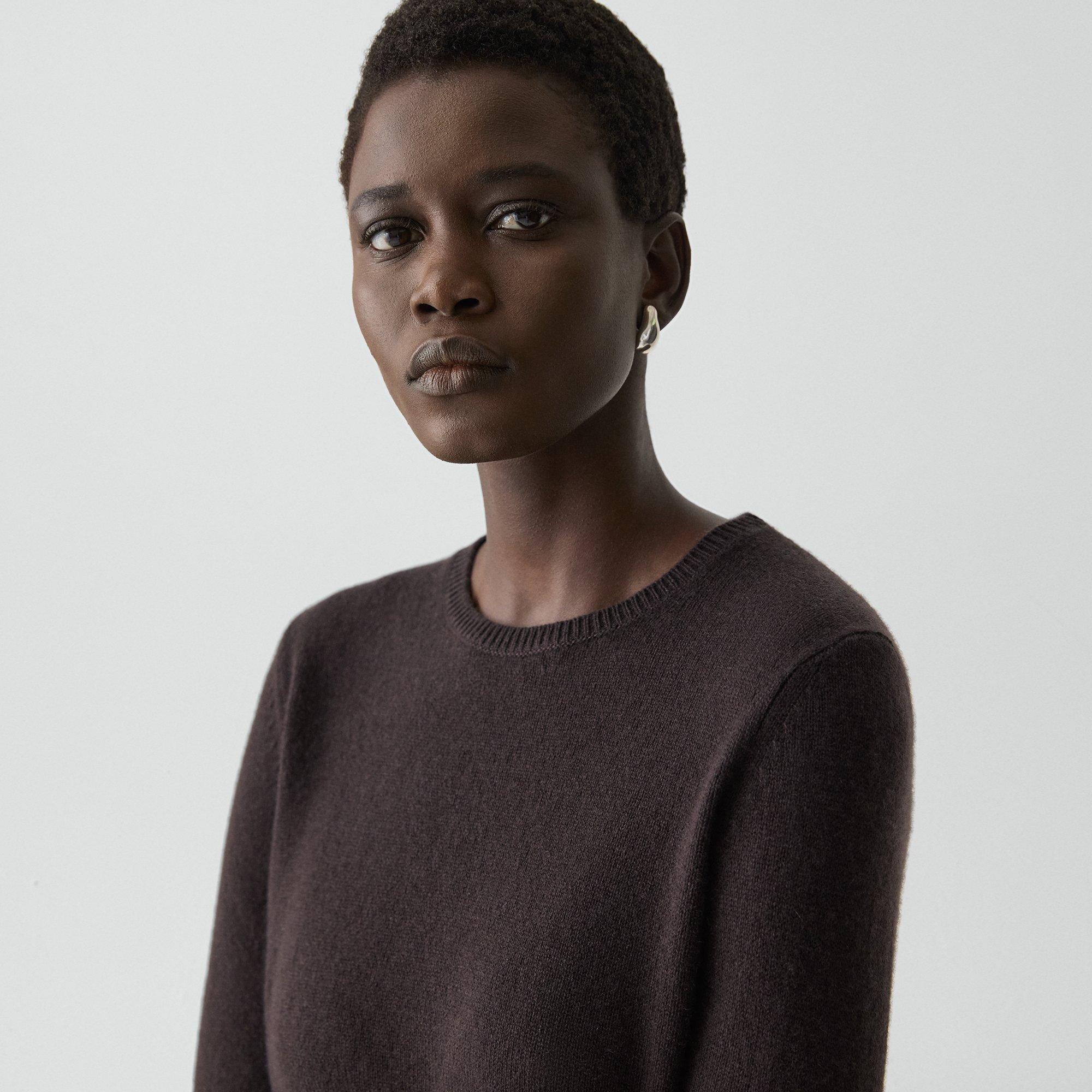 Crewneck Sweater in Feather Cashmere - 5