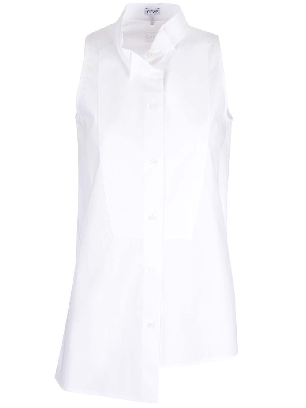 Sleeveless Long Shirt Shirts White - 1
