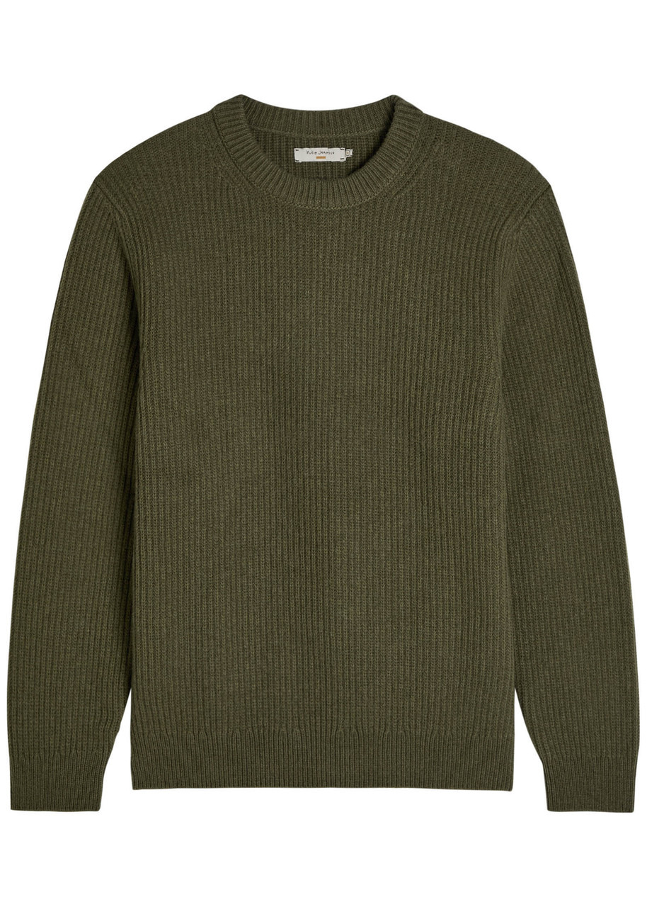 Nudie Jeans August Ribbed-knit Wool Sweatshirt - 6