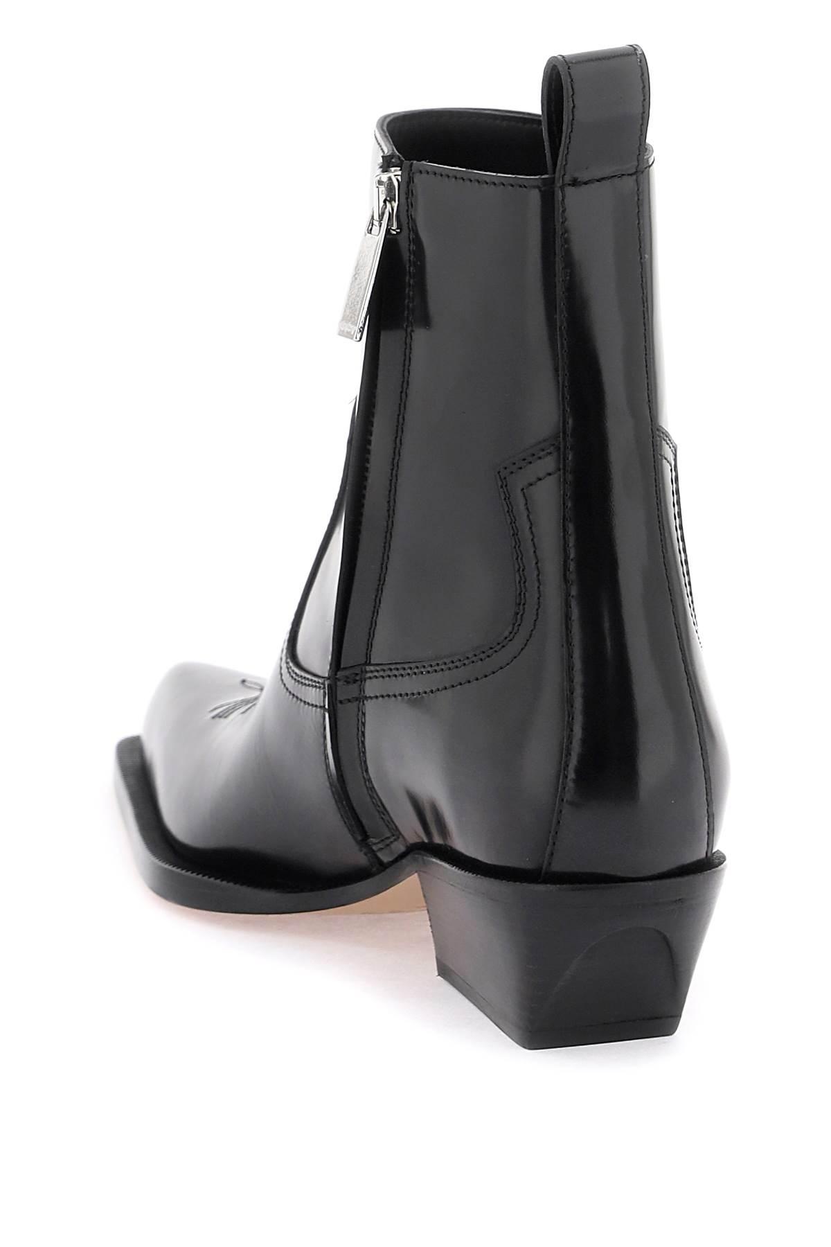 Leather texan ankle boots - 2