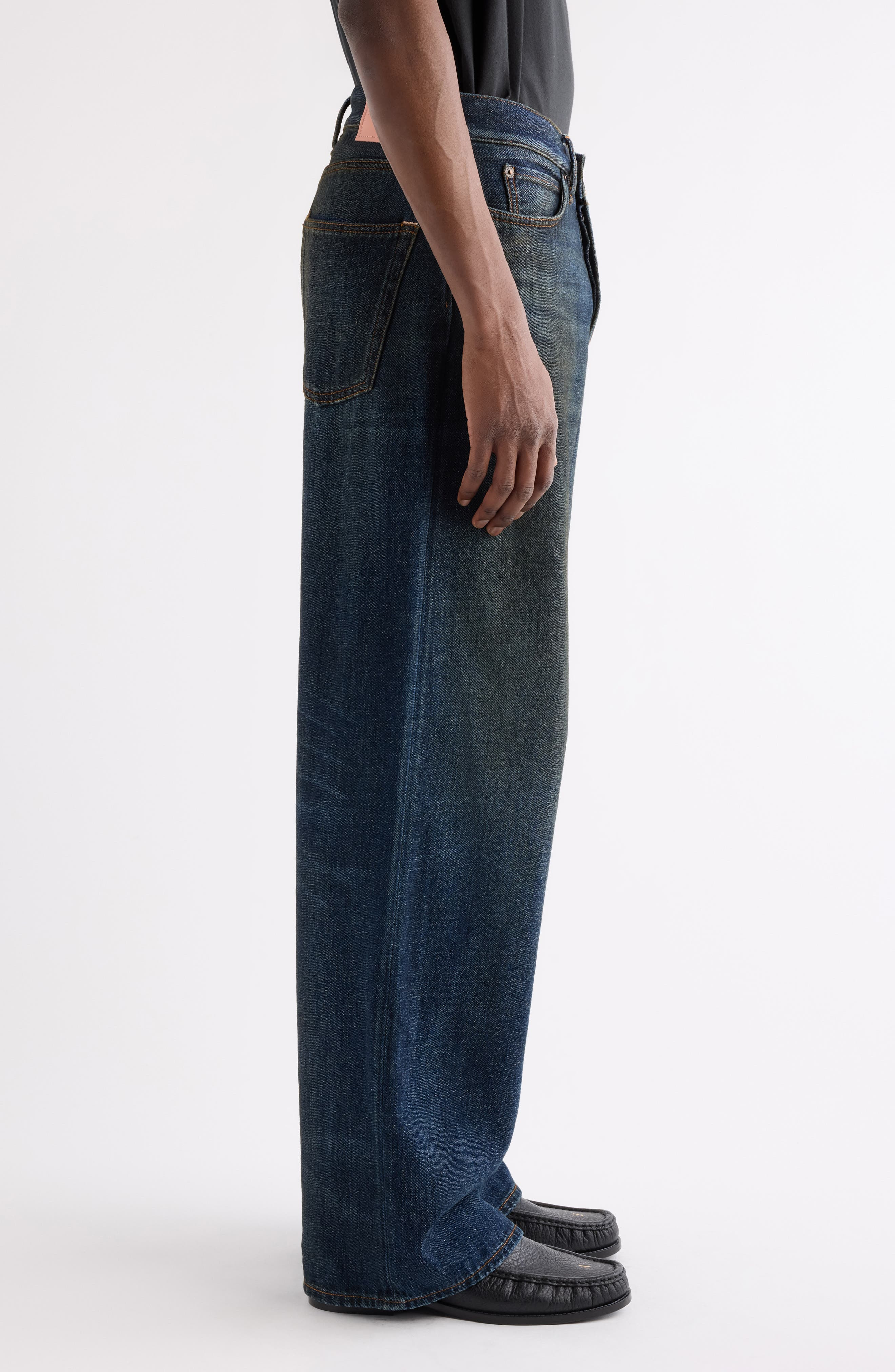 Acne Studios 1981 Loose Fit Jeans in Dark Blue at Nordstrom - 4