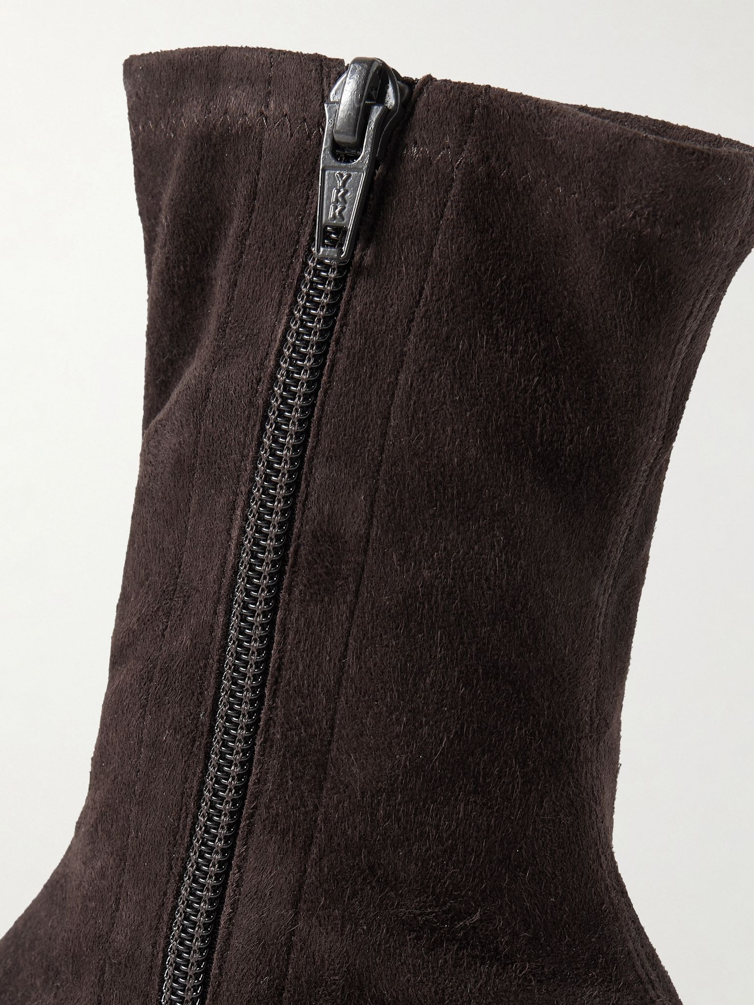 Liisa suede sock boots Dark brown - 4