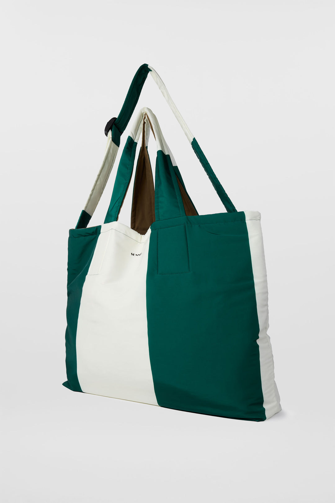 EVERYDAY REVERSIBLE BAG / off white, green & beige - 6