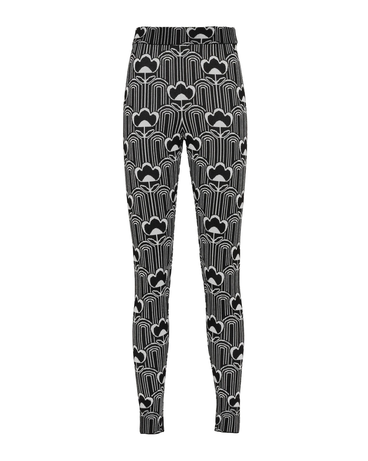 Viscose jacquard leggings - 1