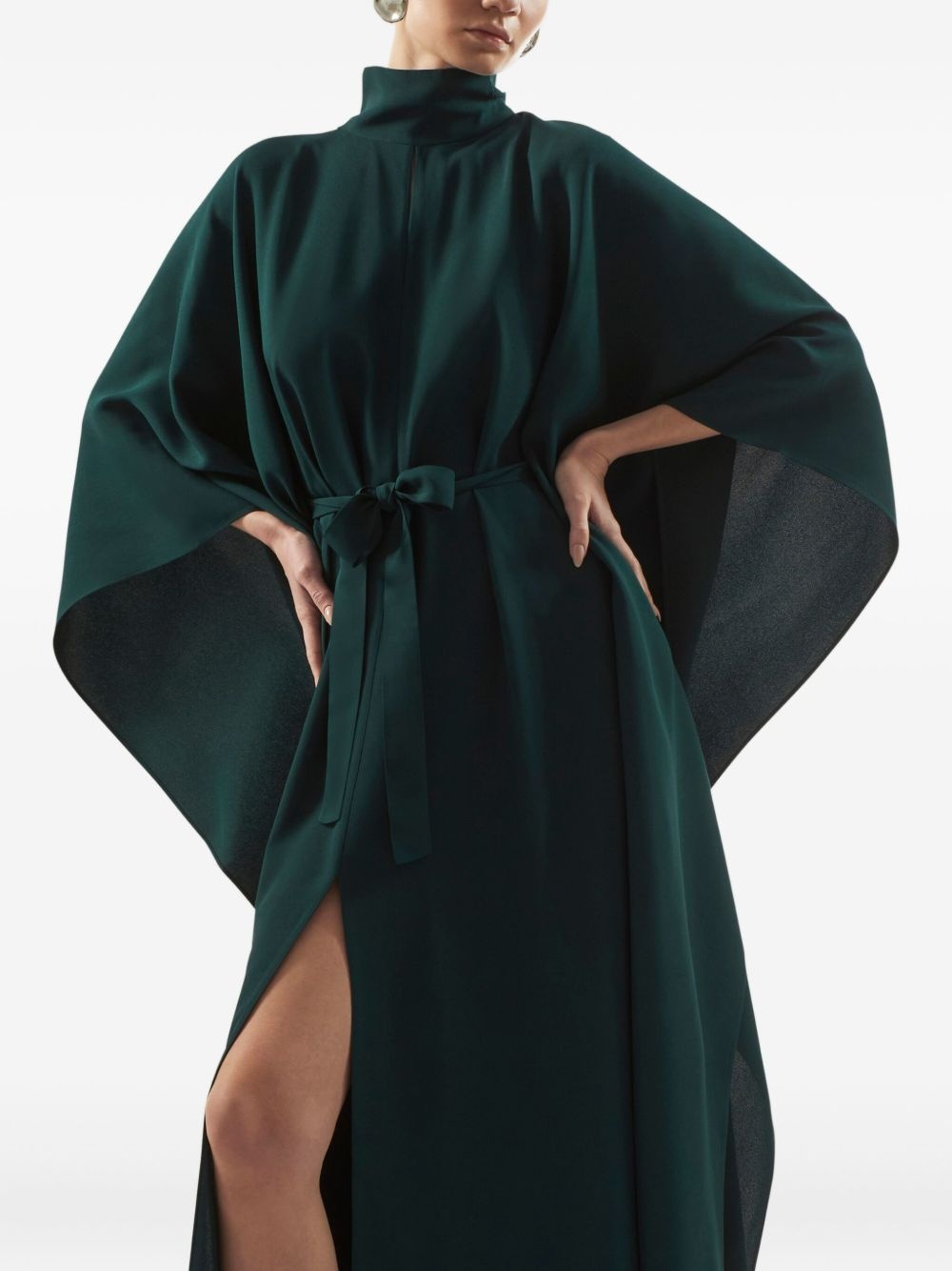 Mrs Hall high-neck open-back maxi dress - 4