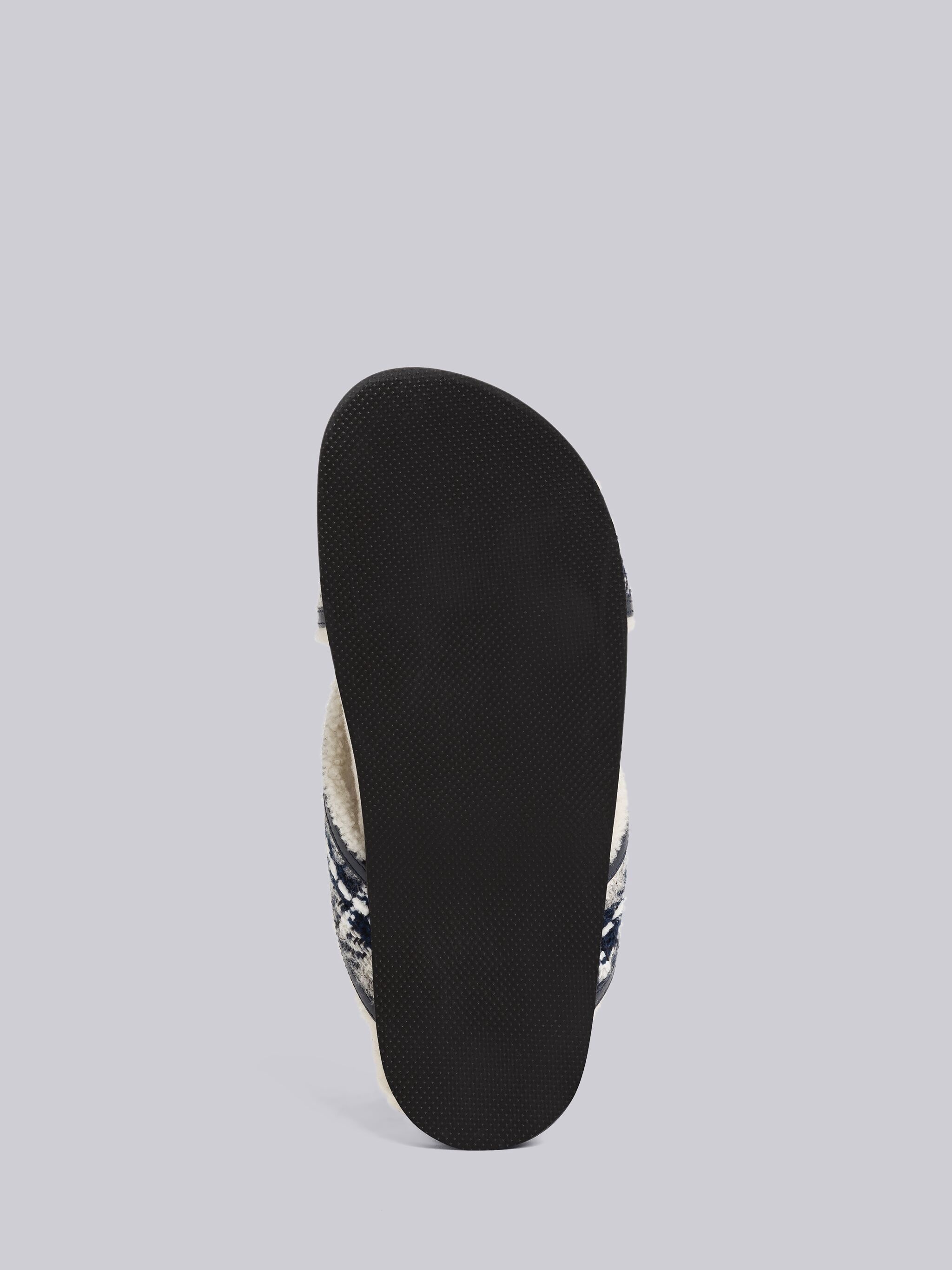 Tartan Ribbon Tweed Criss Cross Sandal - 5