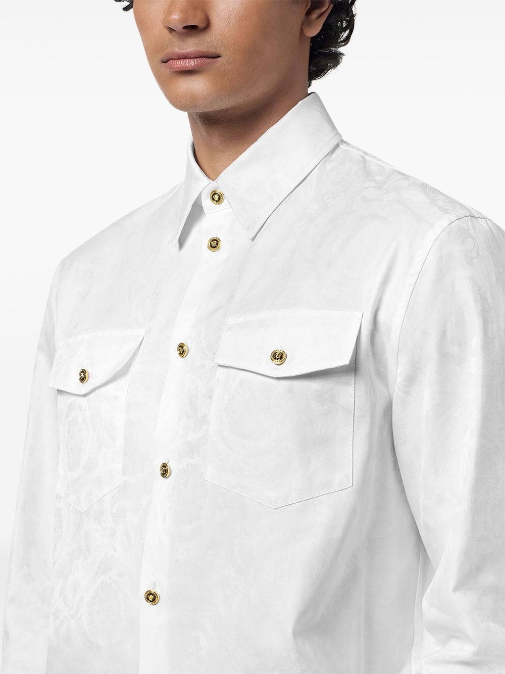 Barocco-jacquard shirt - 5
