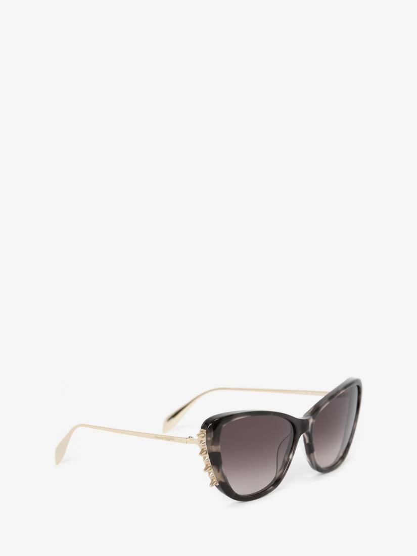 Punk Stud Combi Cat-eye Sunglasses in Grey/havana - 2
