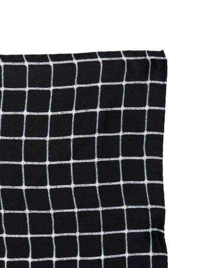 Paul Smith windowpane-pattern silk pocket square outlook