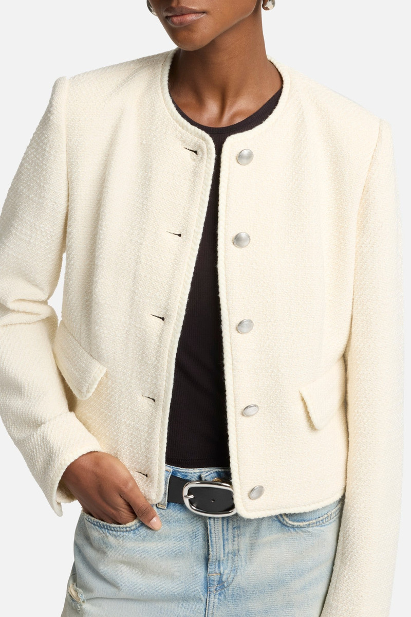 Boucle Jacket in Ivory 7