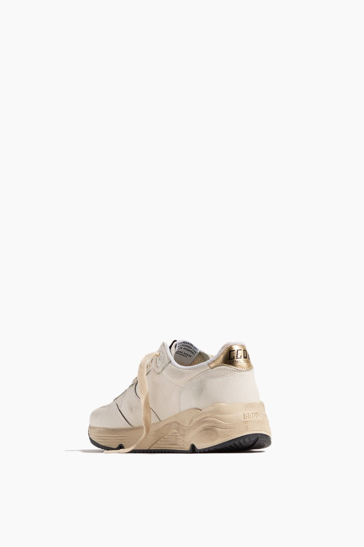 Running Sneaker in White/Silver/Gold - 3