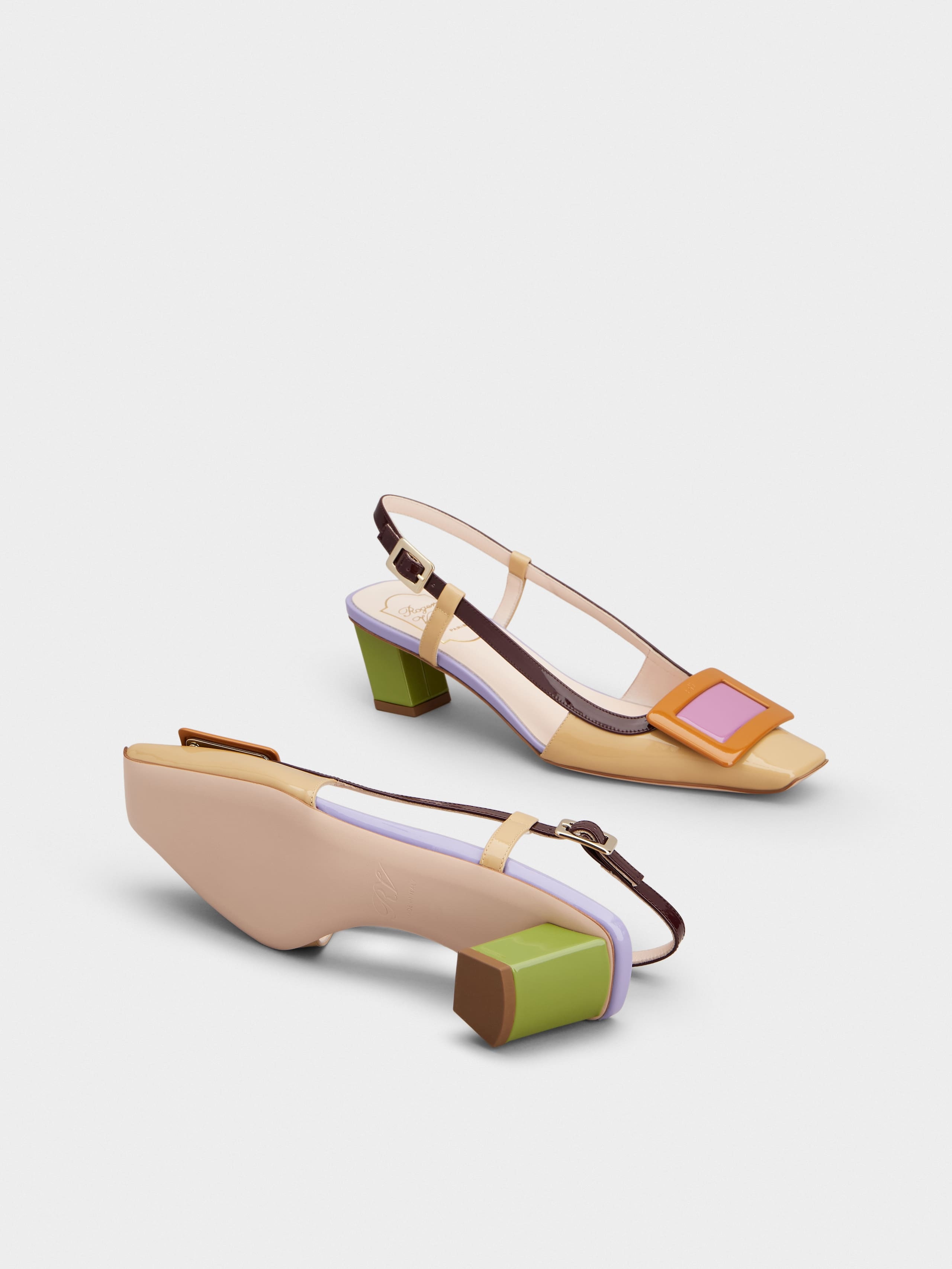 Belle Vivier Slingback Pumps in patent leather - 6