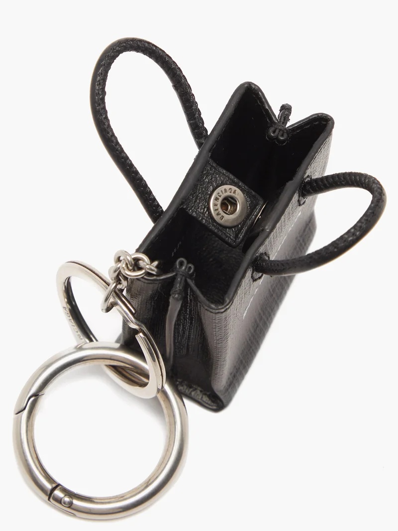 Shopping tote leather keyring - 6