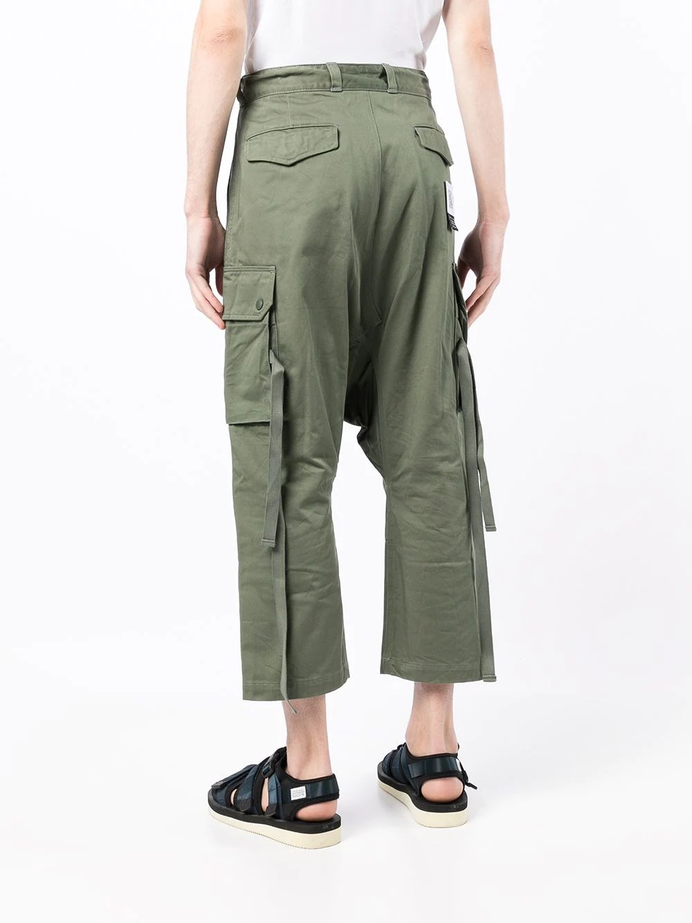 cropped straight cargo trousers - 4