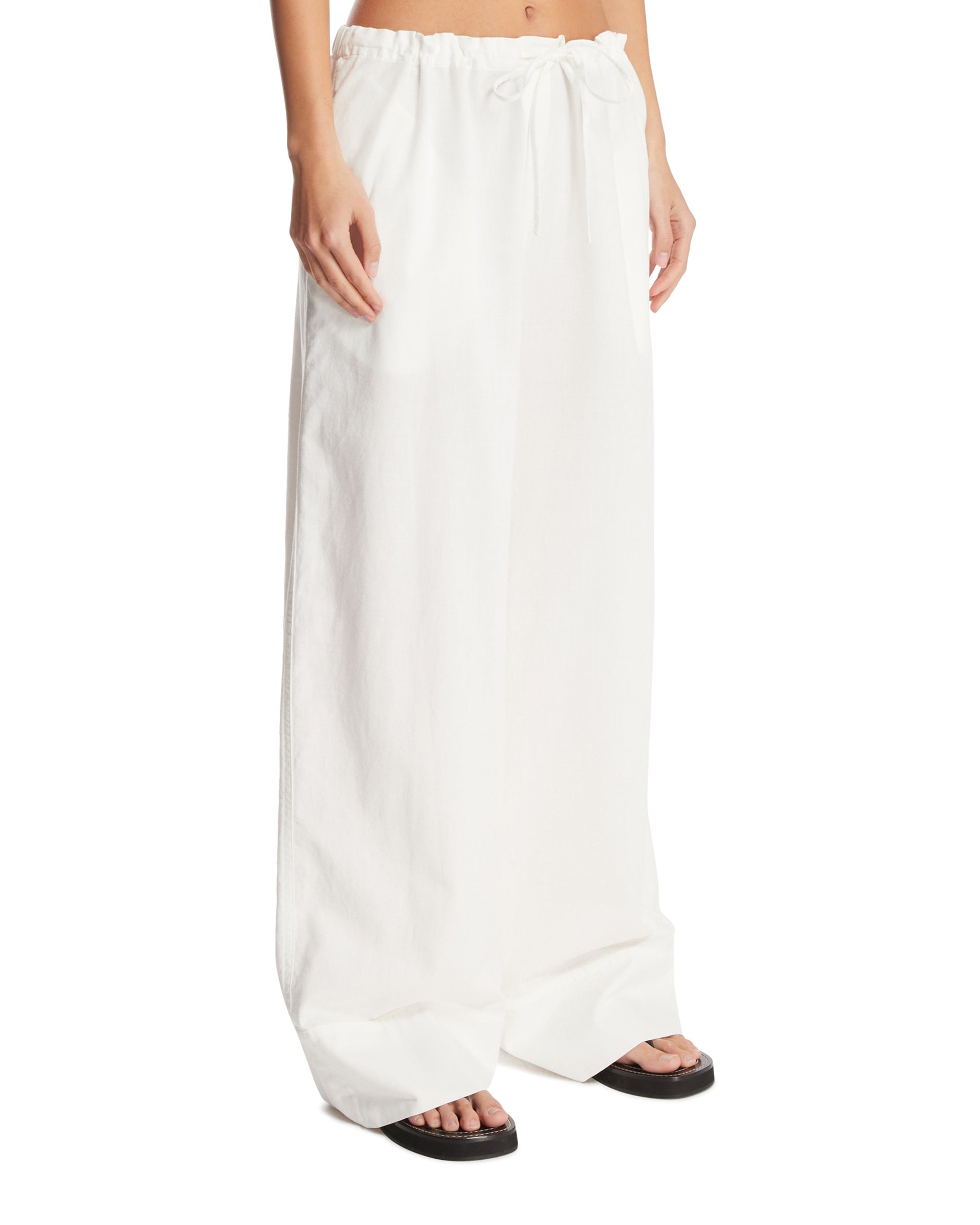 White Earl Cotton Pants - 4