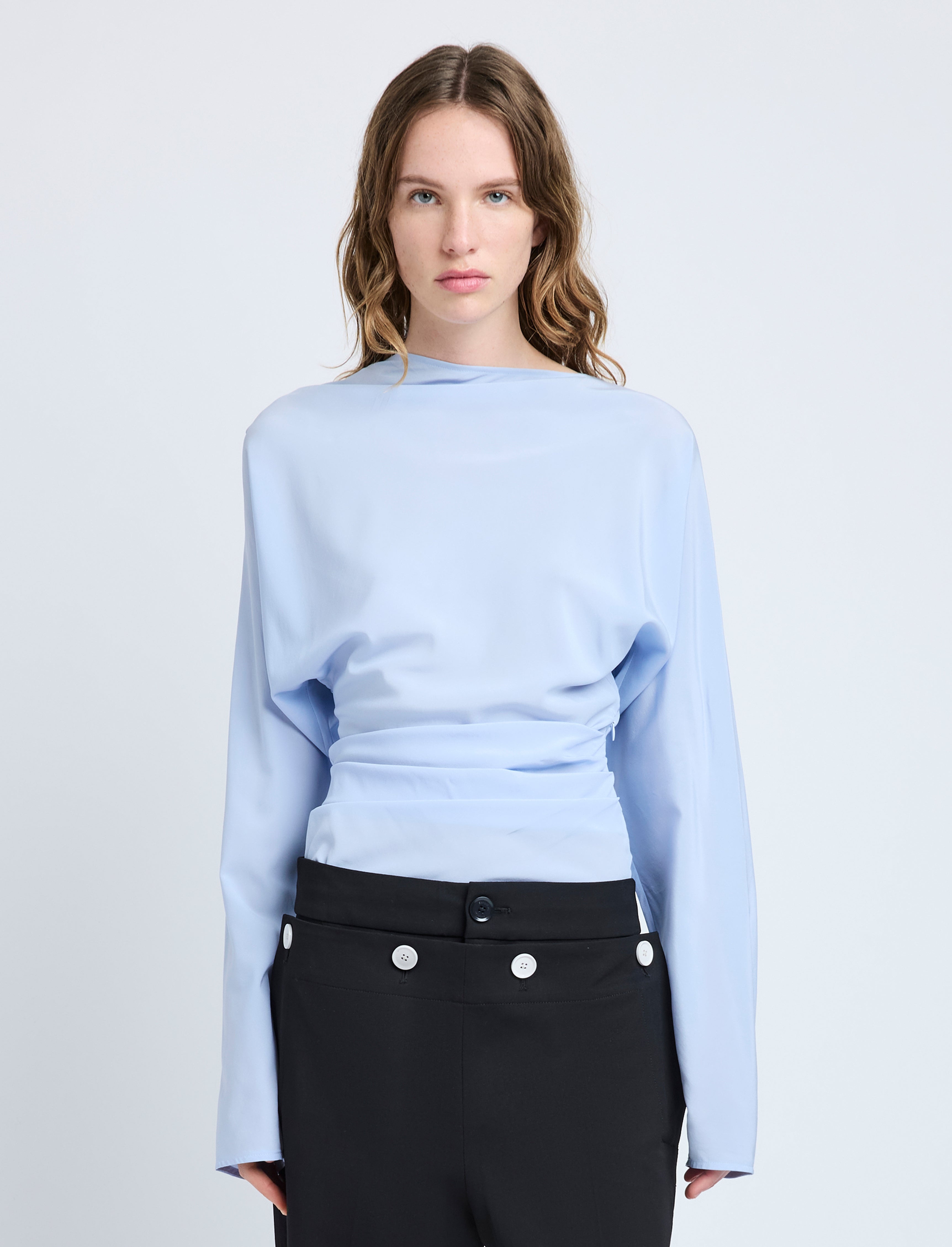 Keegan Top in Stretch Silk Viscose - 2