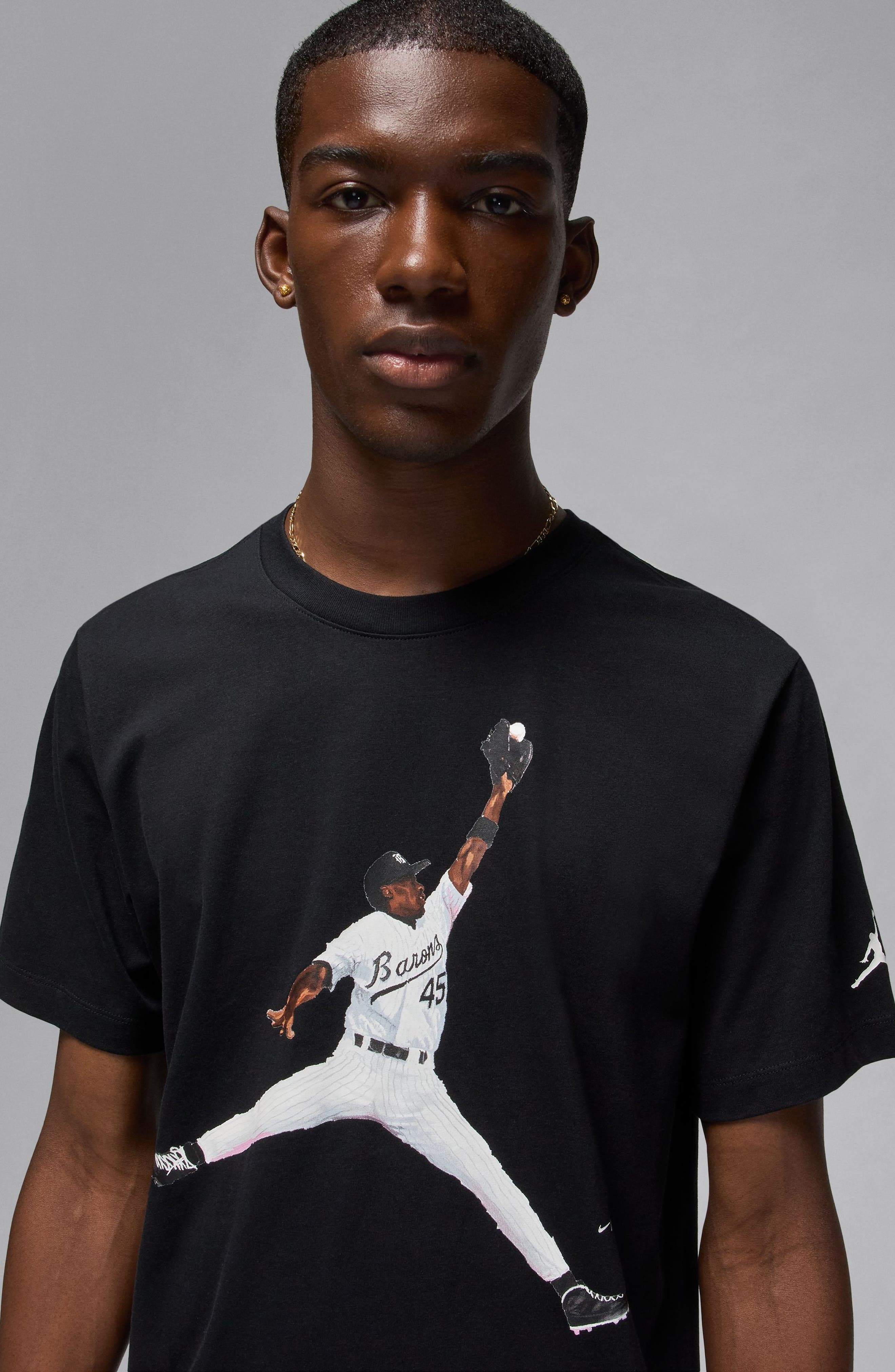 Jordan Flight MVP Graphic T-Shirt in Black/White/White at Nordstrom - 4