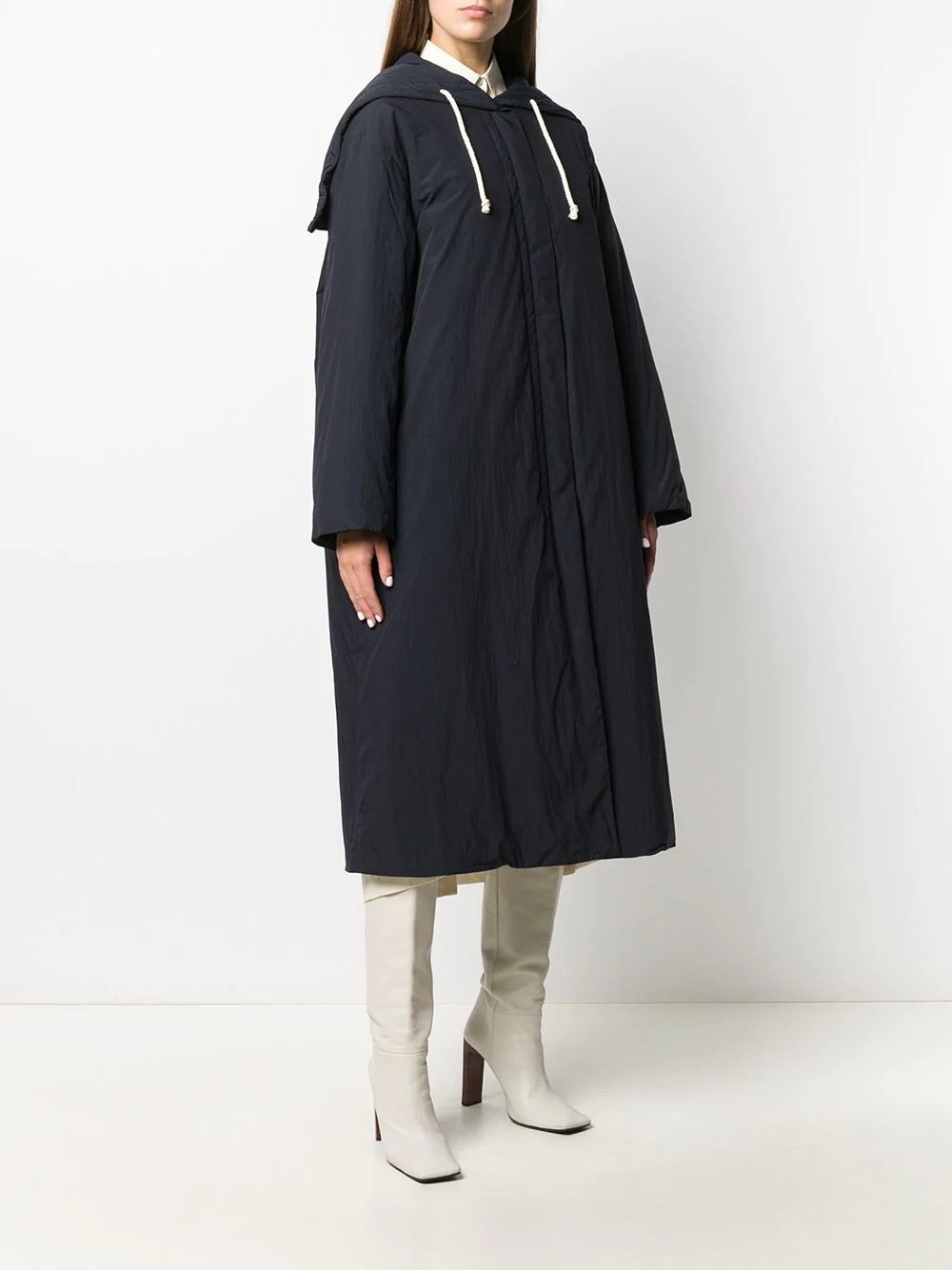 slouchy hooded parka coat - 4