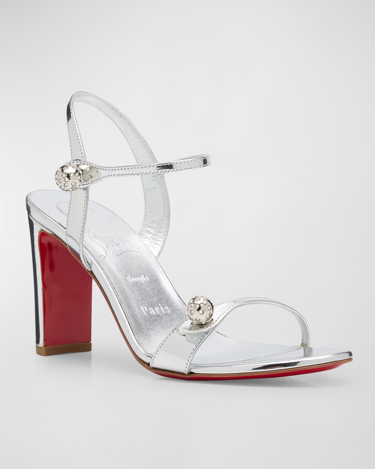 Atmospheria Metallic Sphere Red Sole Sandals - 2